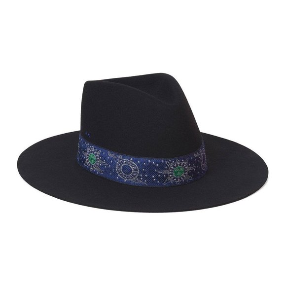LACK OF COLOR BENSON-TRI ZODIAC BLACK GAUCHO HAT SMALL NWT main image 9
